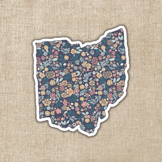 Ohio Floral State Vinyl Sticker
