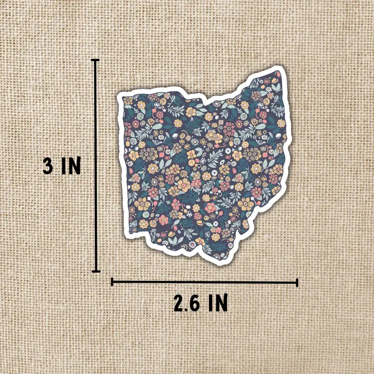Ohio Floral State Vinyl Sticker