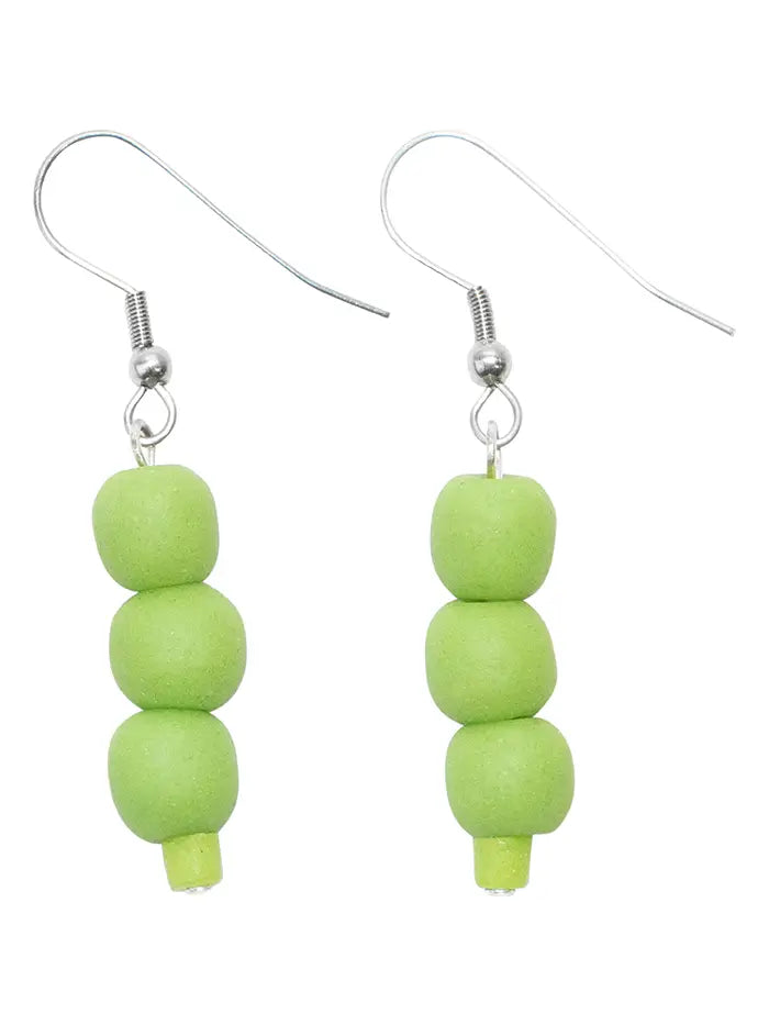 Lime Pearl Drop Earrings