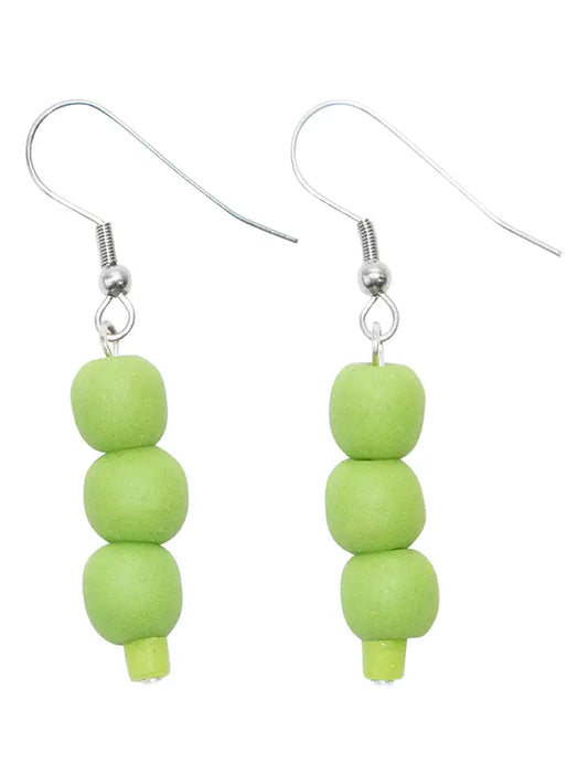 Lime Pearl Drop Earrings