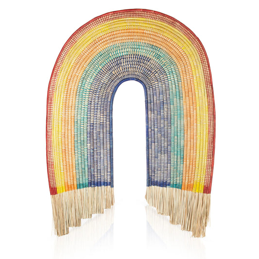 Large Rainbow Woven Wall Art