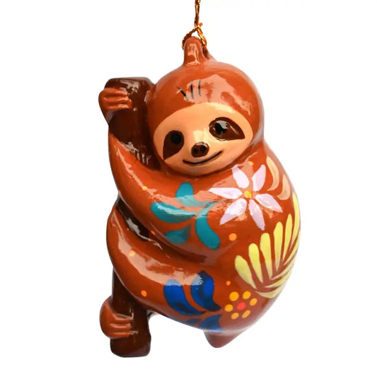 Colorful Sloth Ornament