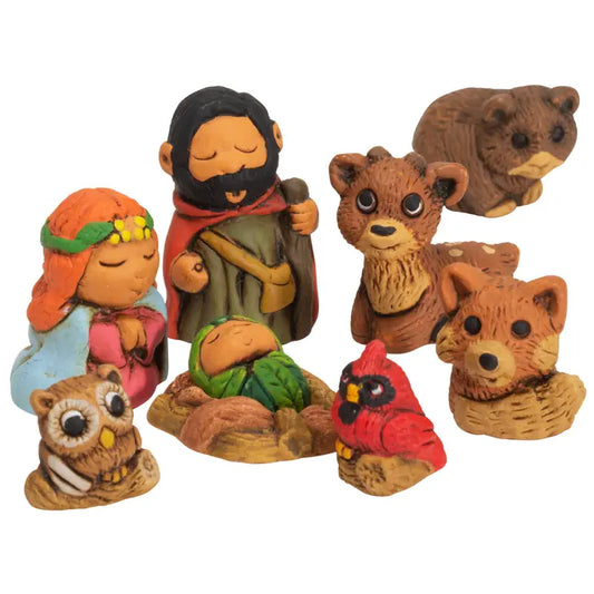 Woodsy Ceramic Nativity Set