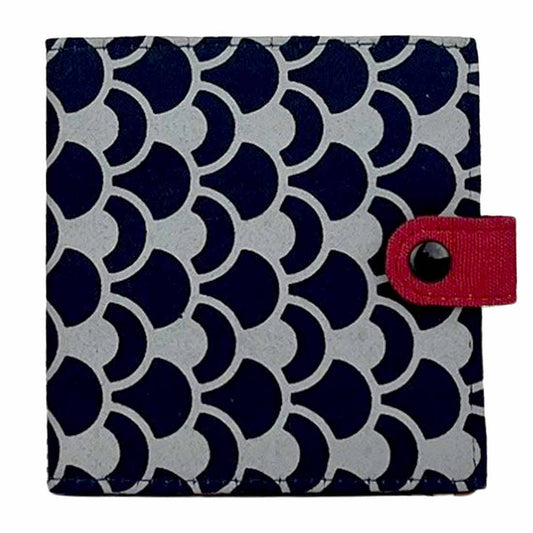 Square Wallet: Navy and Grey