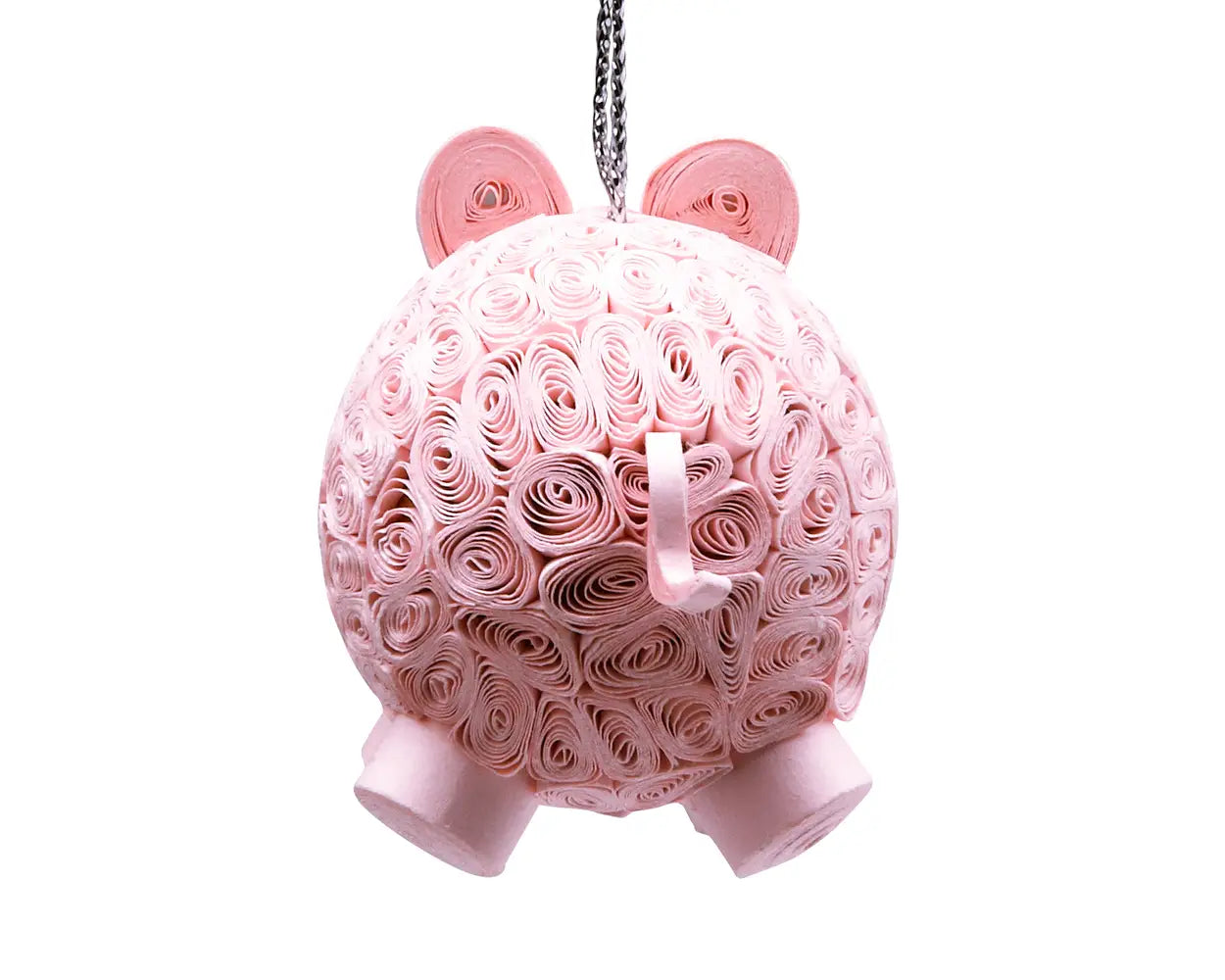 Smiling Pig Quilled Ornament