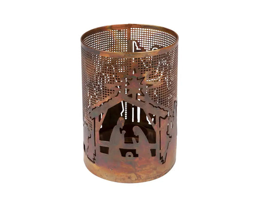 Bright Nativity Candle Holder