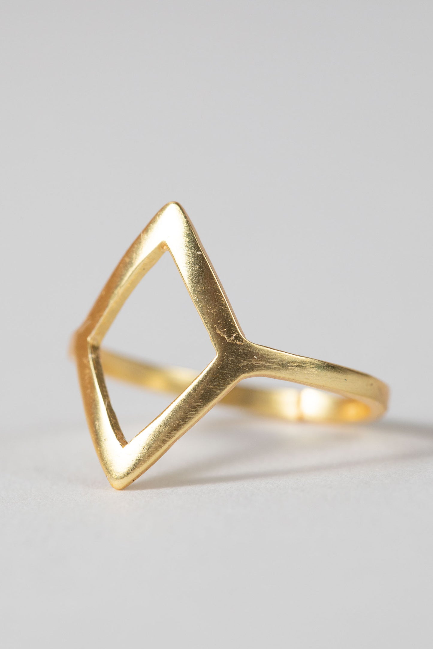 Open Diamond Brass Ring