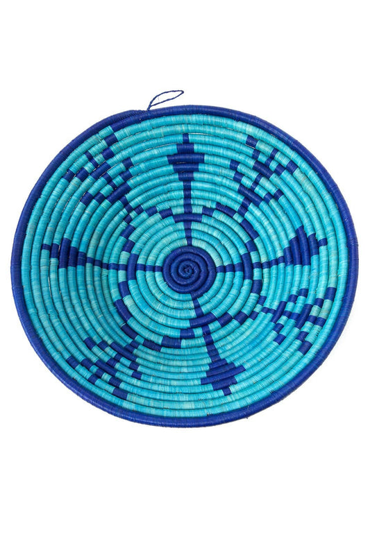 Blue Meadow Raffia Basket