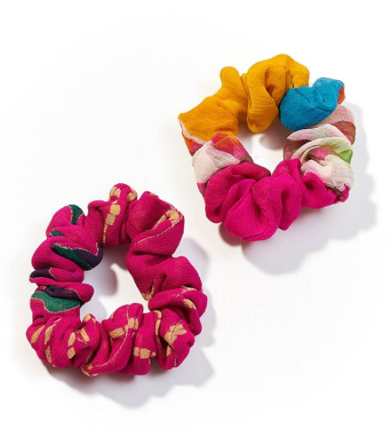Upcycled Sari Scrunchie