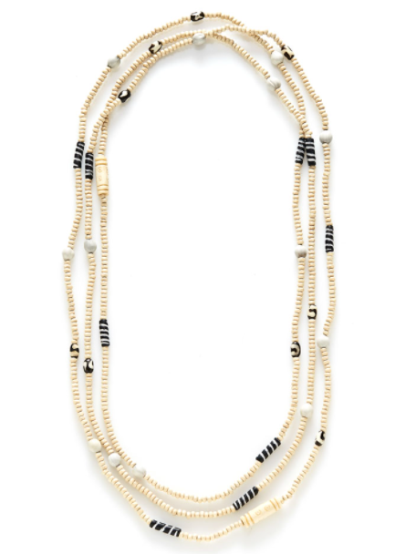 African Batik Long Necklace