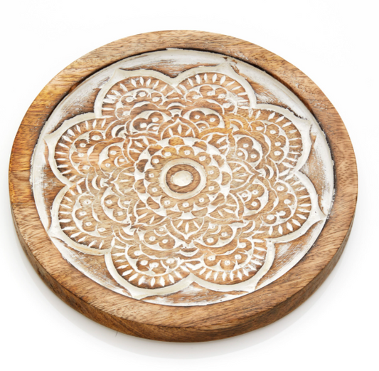 Mango Wood Mandala Trivet