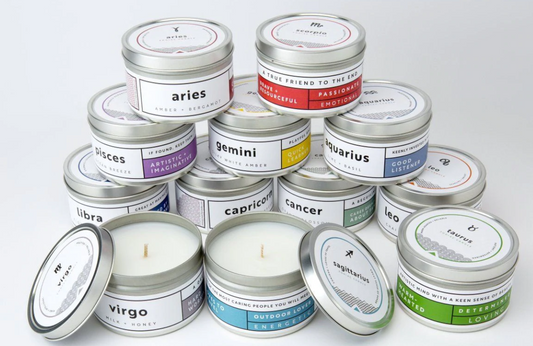 Zodiac Tin Candle