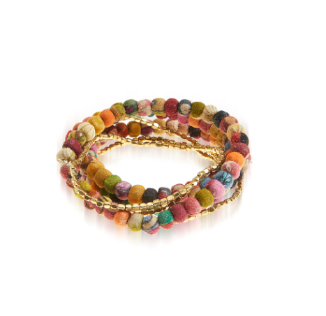 Stretch Sari Bracelet Set