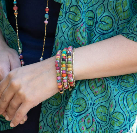 Stretch Sari Bracelet Set