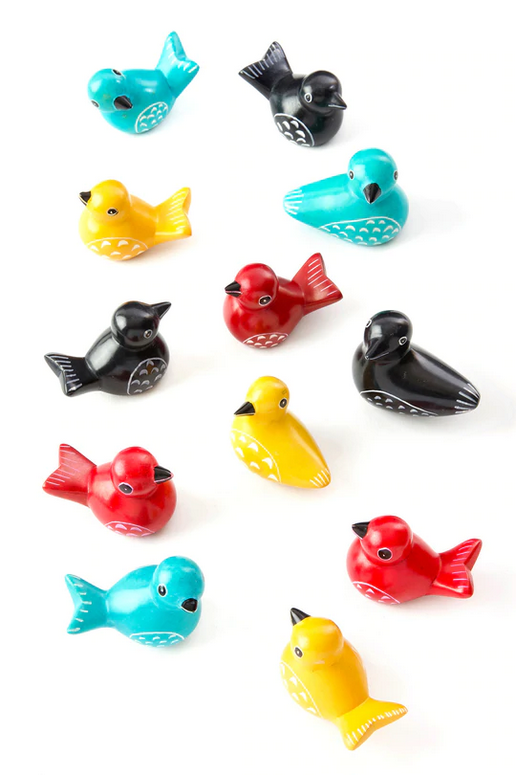 Mini Soapstone Colorful Birds