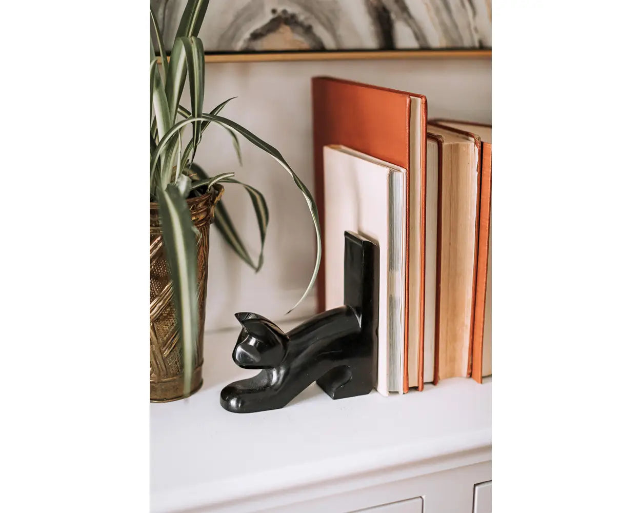 Playful Cat Bookends