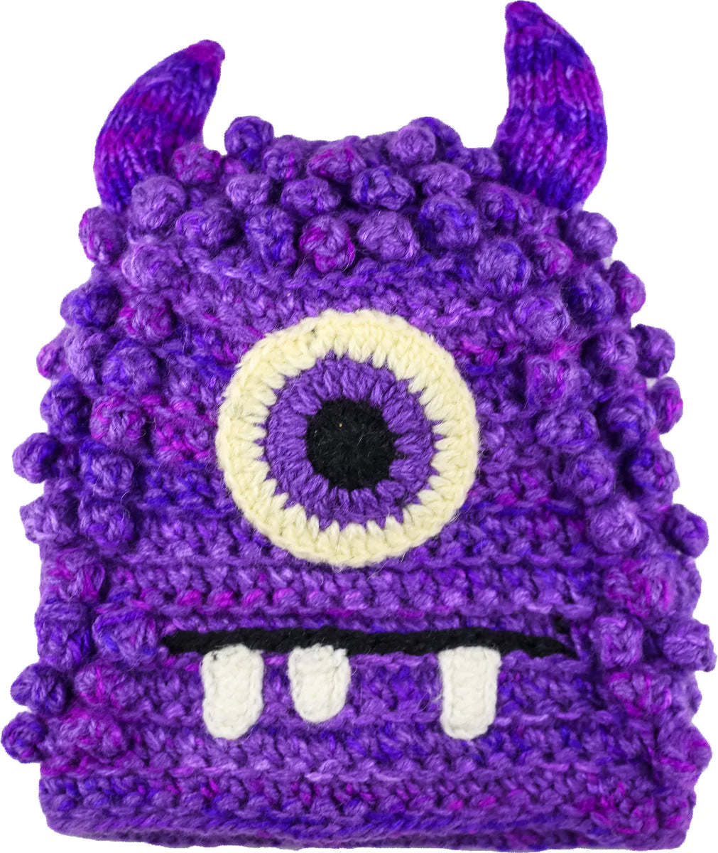 Hand-Knit Kids Monster Bally Hats