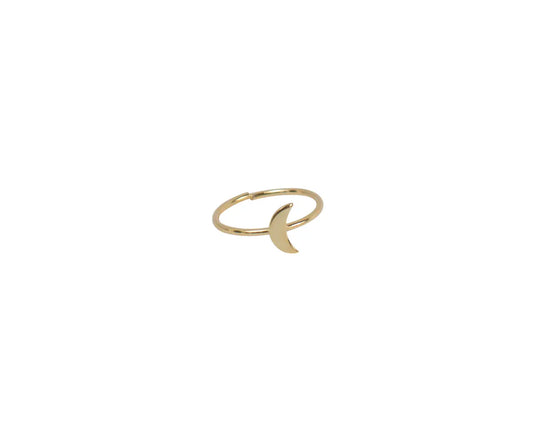 Brass Crescent Moon Ring