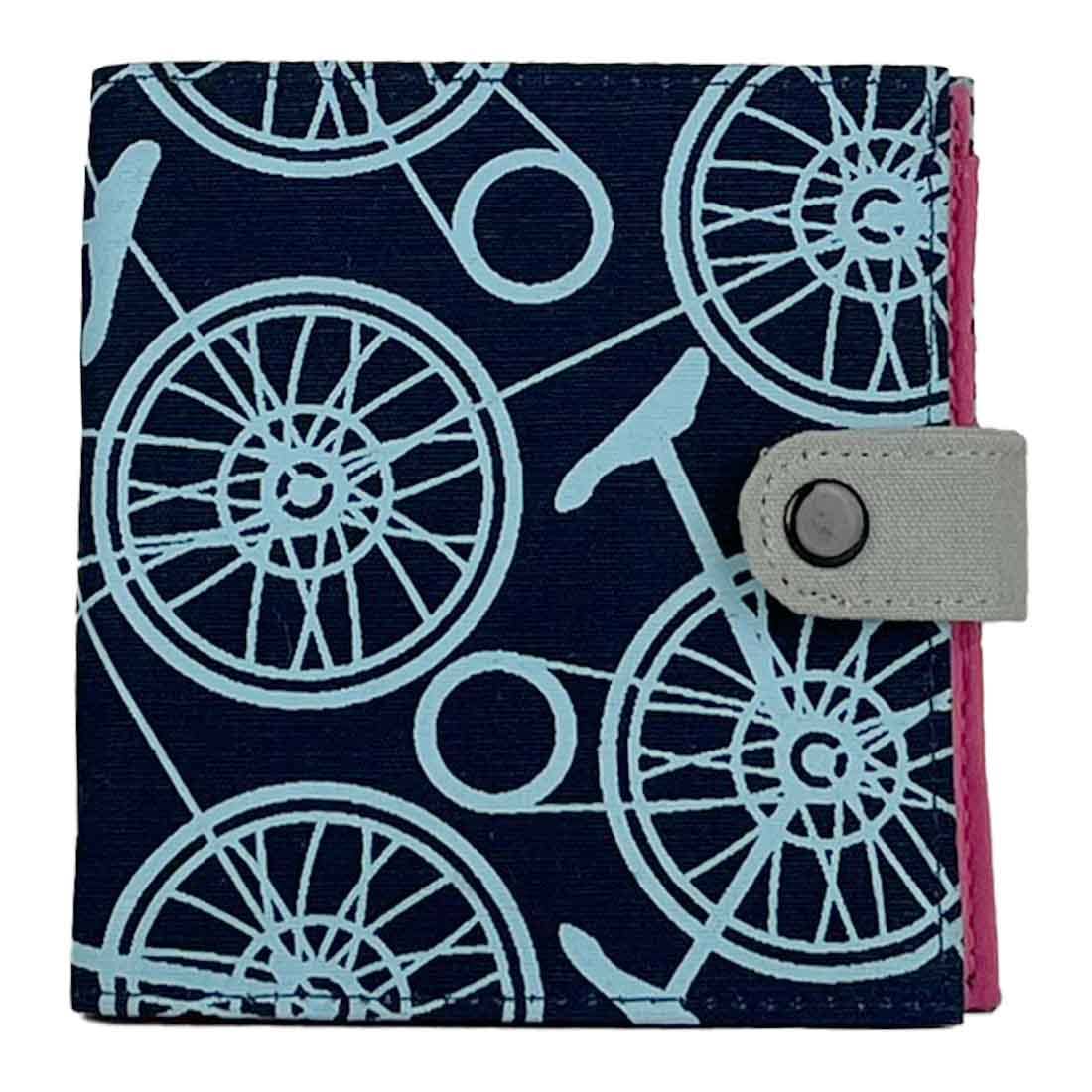 Canvas Square Wallet: Blue Bikes