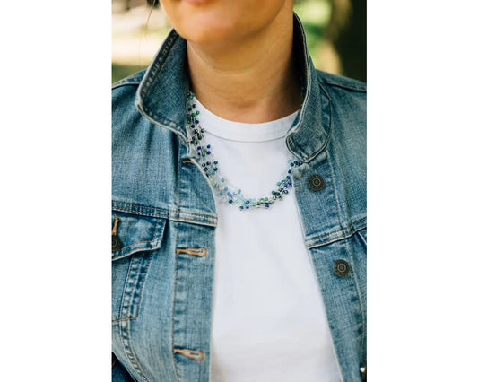 Cool Tones Cluster Necklace