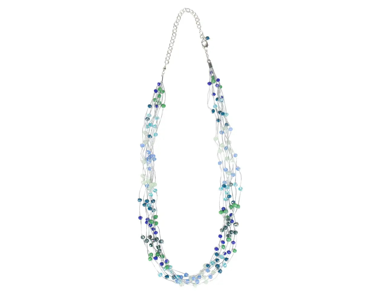Cool Tones Cluster Necklace