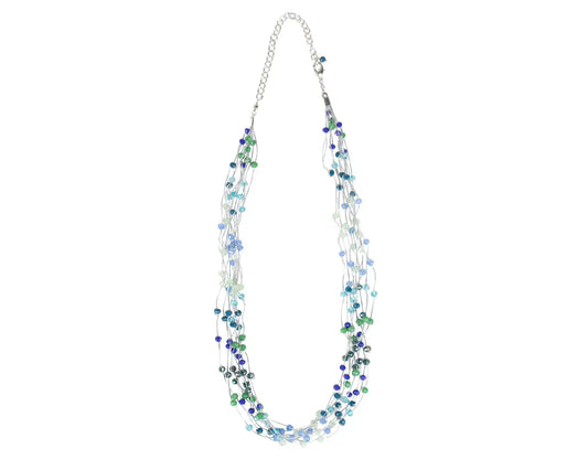Cool Tones Cluster Necklace