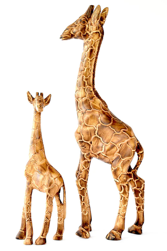 Hand Carved Giraffe Scuplture