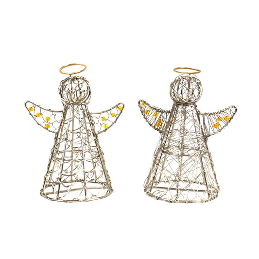 Gold Halo Wire Angel Decoration