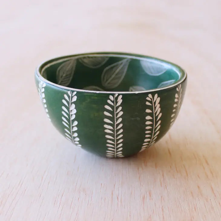 Two Pattern Soapstone Bowl