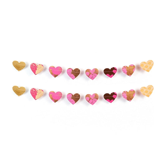 Metallic Cotton Heart Garland