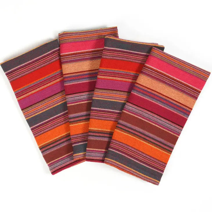 Handwoven Striped Cloth Napkin Set