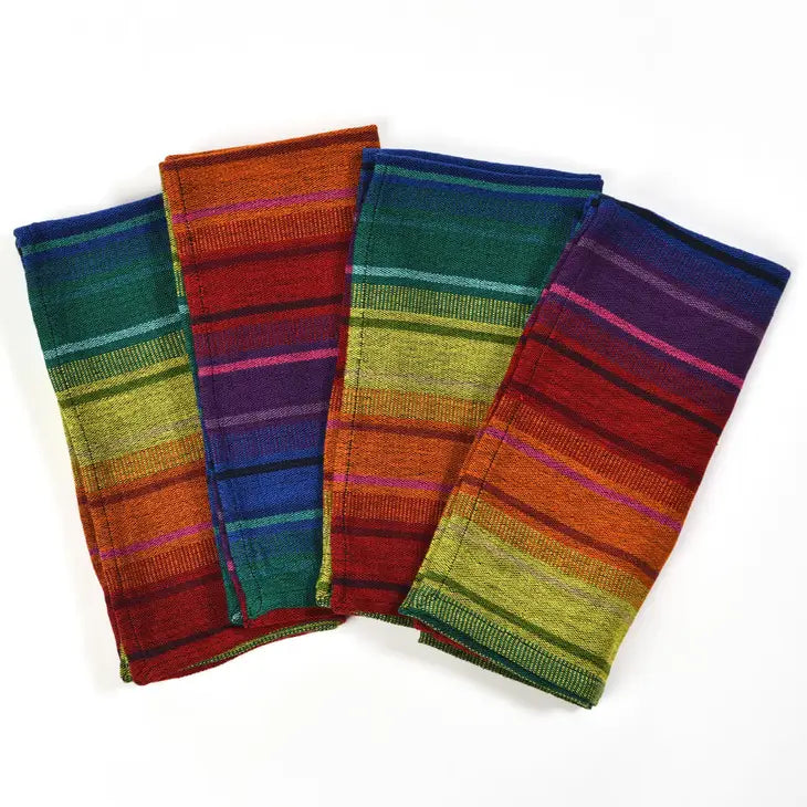 Handwoven Striped Cloth Napkin Set