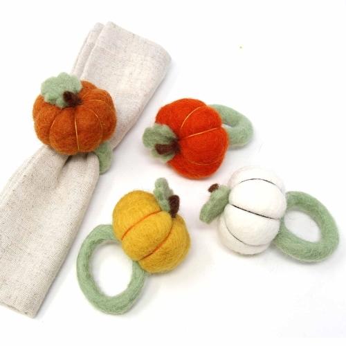 Pumpkin Felt Napkin Rings