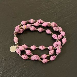 Triple Paper Bead Bracelet