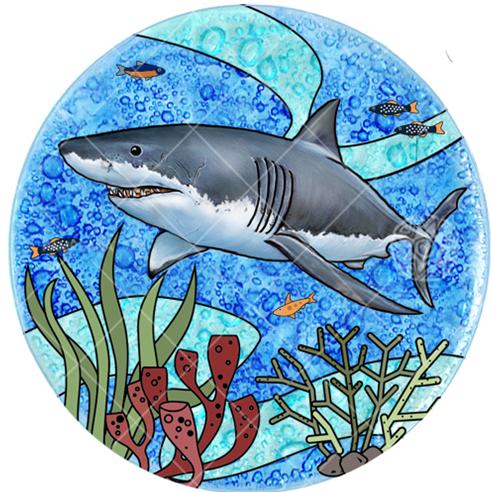 Shark Recycled Glass Ornament