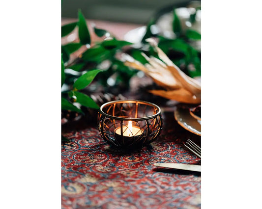 Wire Webbed Candle Holder